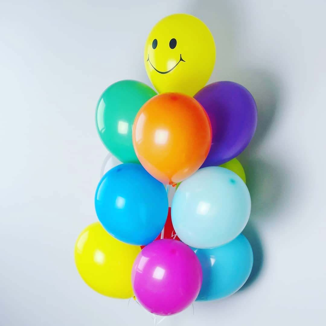 Balonowy kolorowy bukiet balony z helem