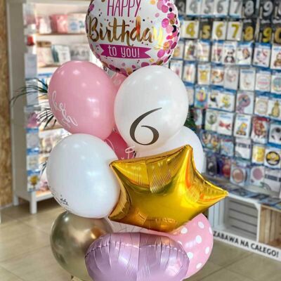 Kolorowe balony z helem na urodziny