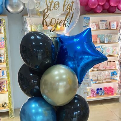 Bukiet balonów z helem z balonem personalizowanym