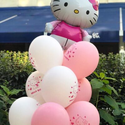 Balony urodzinowe z helem Hello Kitty
