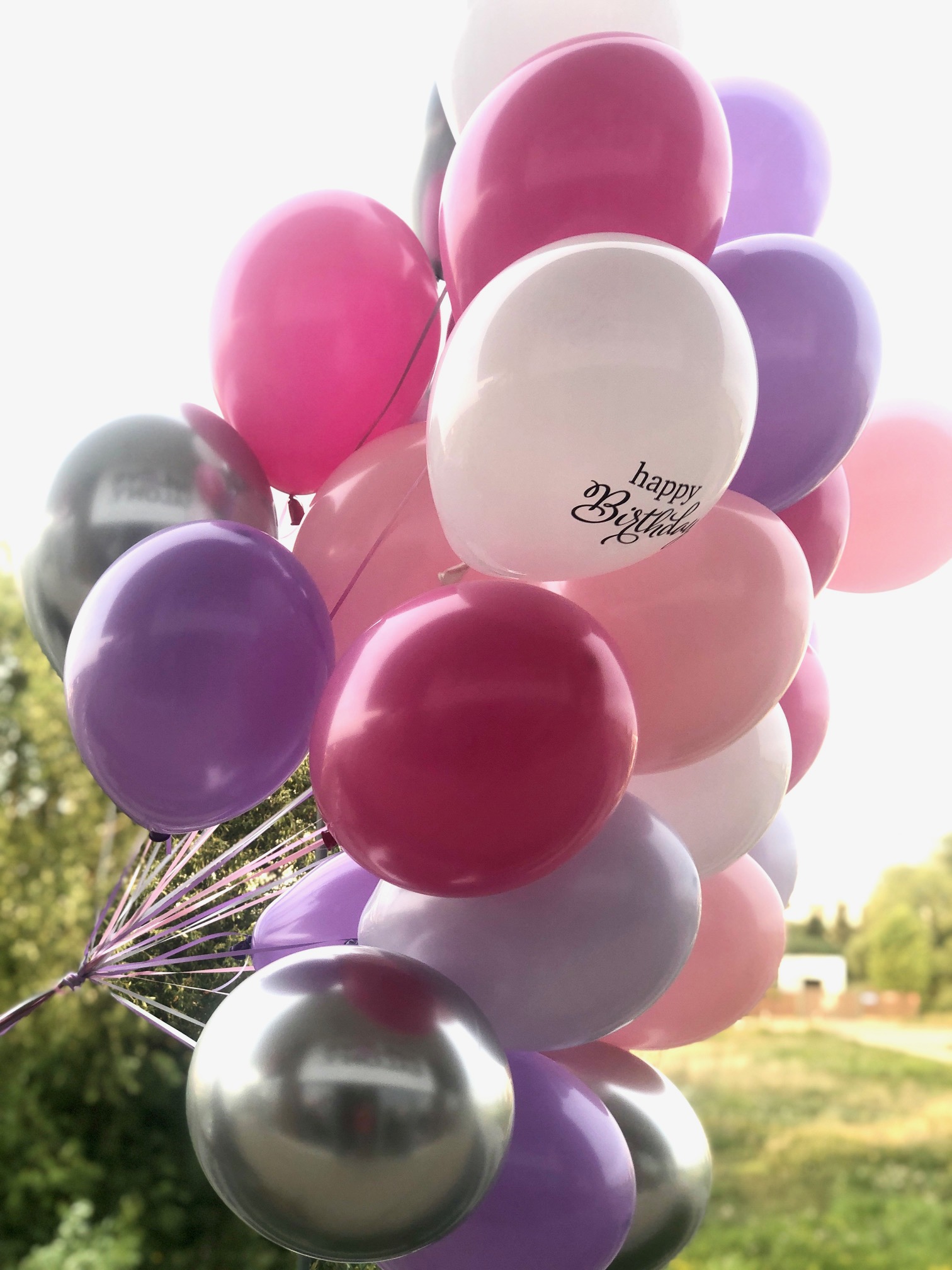 Pastelowe balony urodzinowe z helem