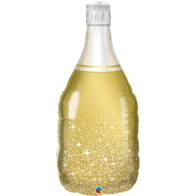 Balon foliowy szampan złoty z helem, QUALATEX