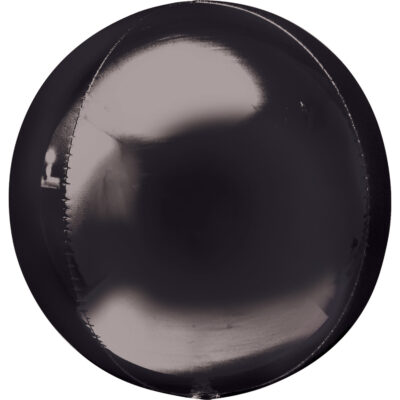 Balon foliowy kula ORBZ czarna 40cm, ANAGRAM