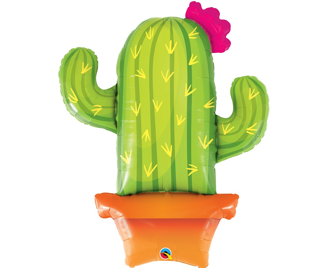 Balon foliowy kaktus z helem 99 cm, QUALATEX