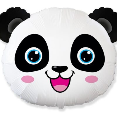 Balon foliowy głowa pandy z helem 53 cm, FLEXMETAL