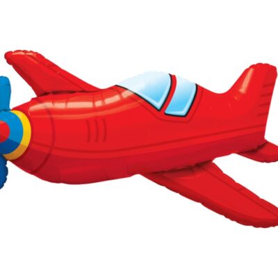 Balon foliowy samolot z helem 91 cm, QUALATEX