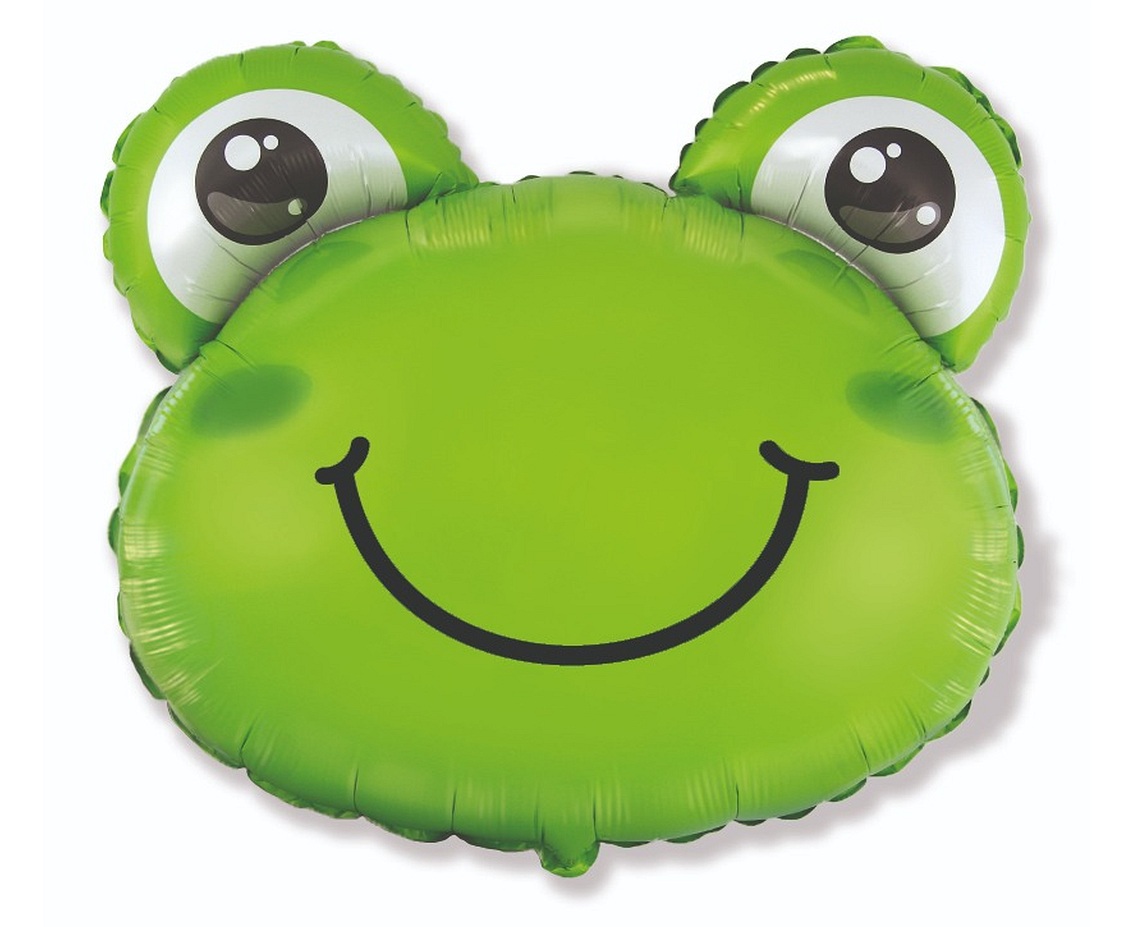 Balon foliowy głowa żabki z helem 63 cm, FLEXMETAL