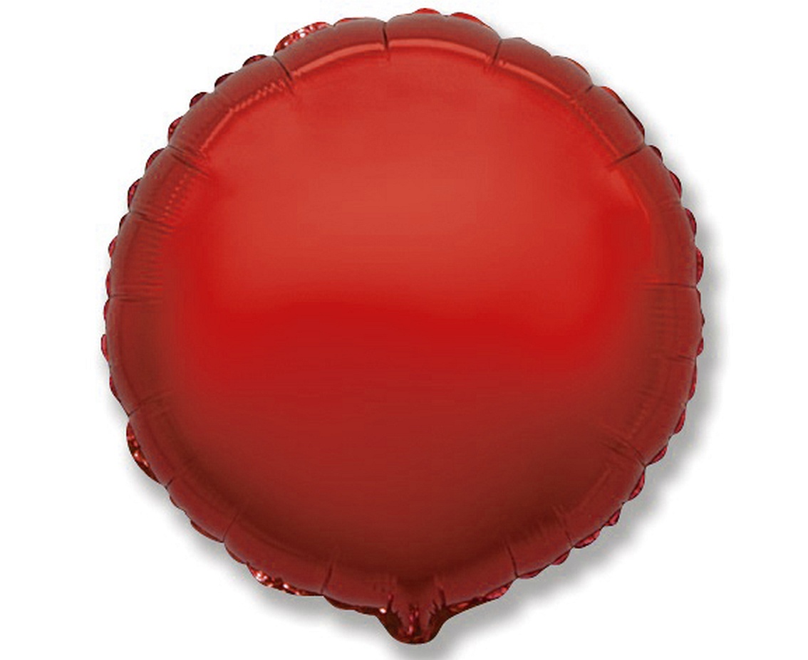 Balon czerwony płaski z helem