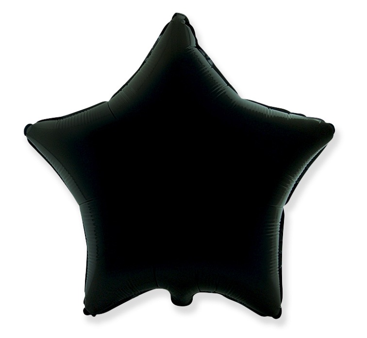 Balon czarna gwiazdka z helem