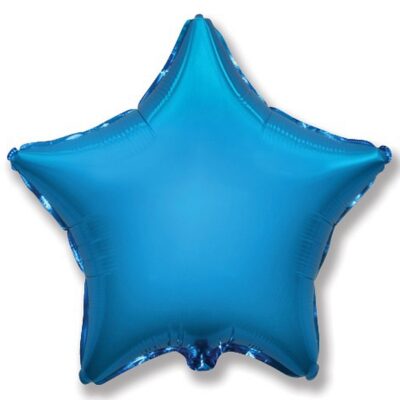 Balon niebieska gwiazdka z helem