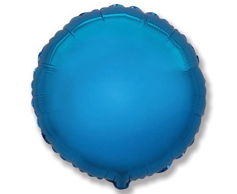Balon niebieski okrągły z helem