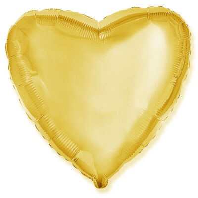 Balon foliowy złote serce z helem