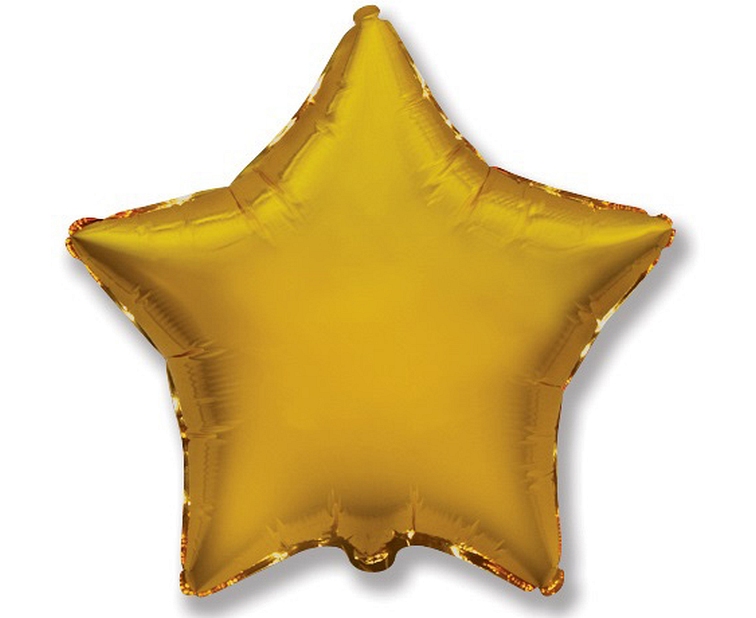 Balon złota gwiazdka z helem