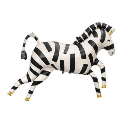 Balon foliowy zebra z helem 90 cm, PartyDeco