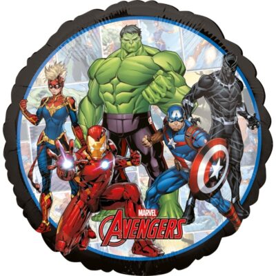 Balon foliowy okrągły Avengers z helem 43 cm, ANAGRAM